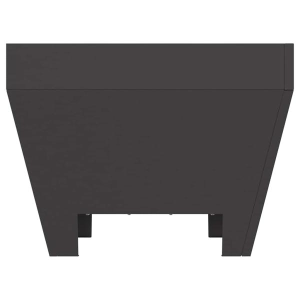 Feuerstelle Quadrat Schwarz 50x50x30 cm Stahl