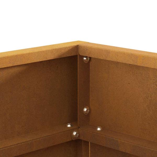 Feuerschale Quadrat 50x50x30 cm aus Wetterstahl