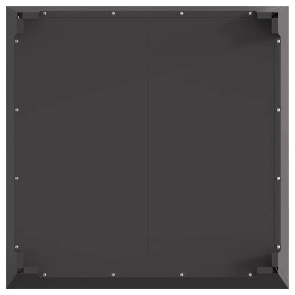 Feuerstelle Quadrat Schwarz 80x80x43 cm aus Stahl