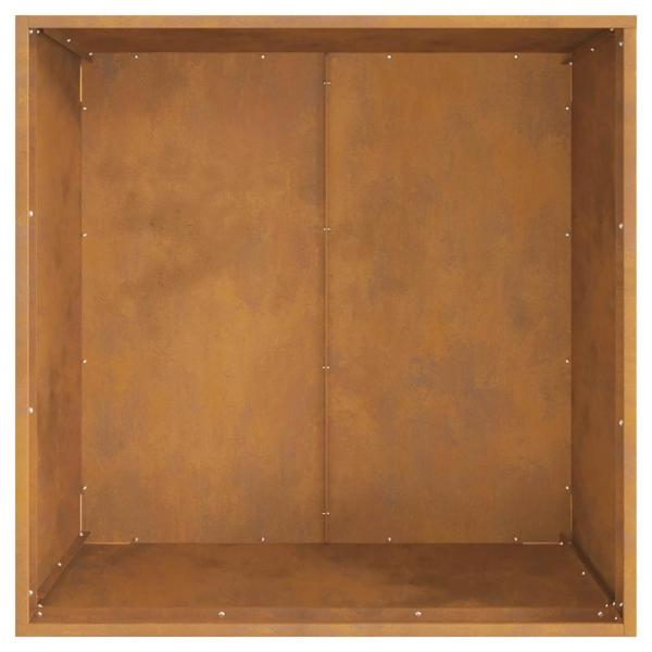 Feuerstelle Quadrat 80x80x43 cm wetterfester Stahl