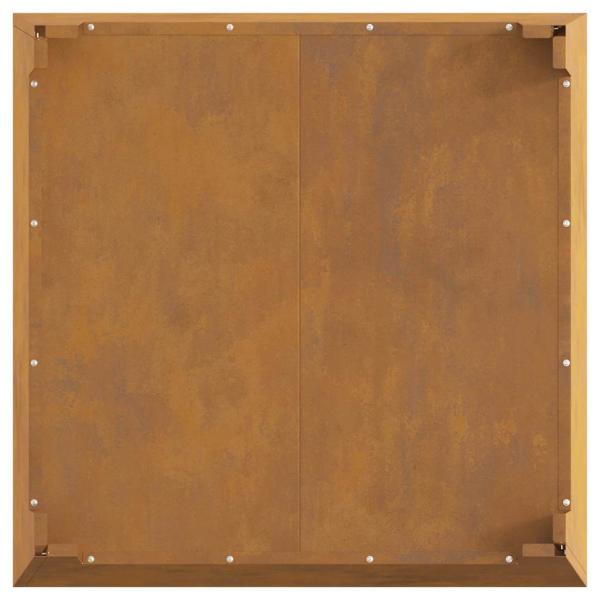 Feuerstelle Quadrat 80x80x43 cm wetterfester Stahl