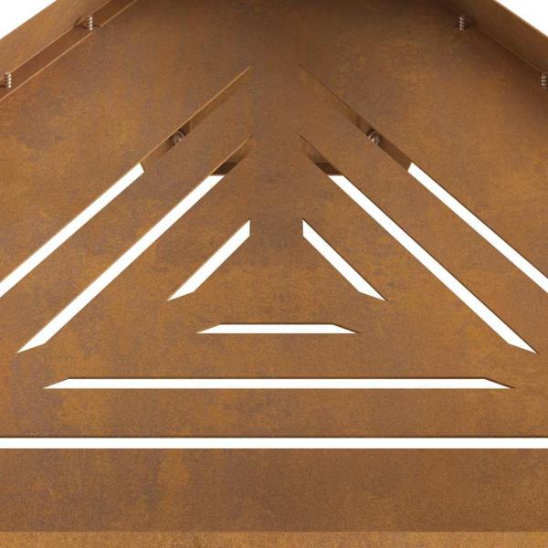 Feuerstelle mit Chimney 50x43x52 cm Wetterstahl