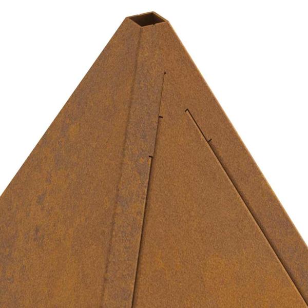 Feuerstelle Pyramide 50x50x51 cm Wetterfester Stahl