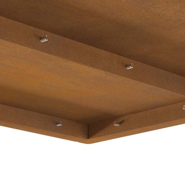 Feuerstelle Quadrat 60x60x30 cm Wetterstahl