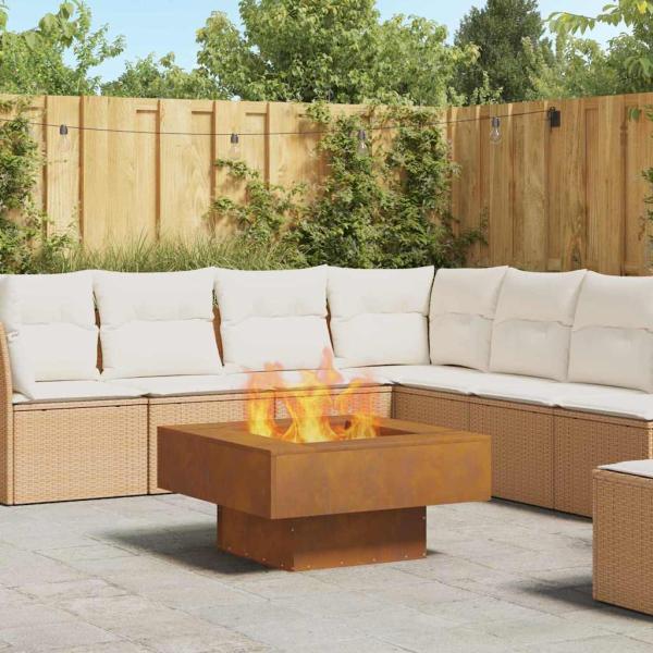 ARDEBO.de - Feuerstelle Quadrat 80x80x40 cm Wetterstahl
