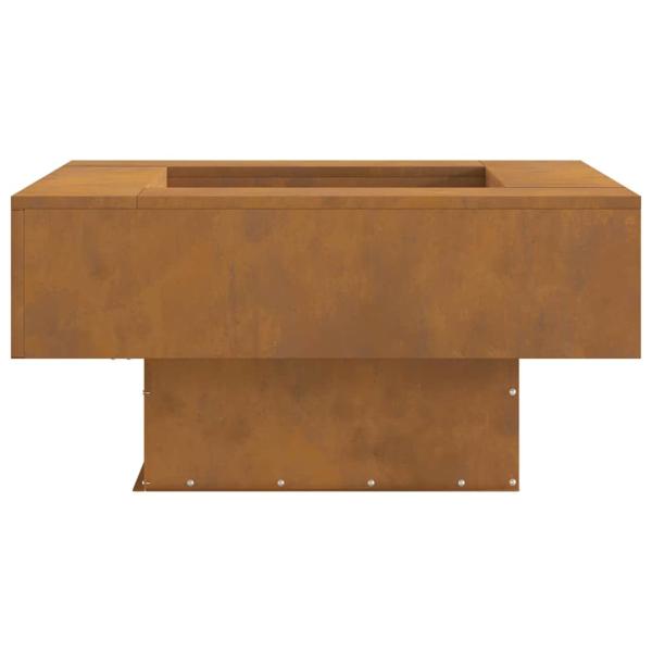 Feuerstelle Quadrat 80x80x40 cm Wetterstahl
