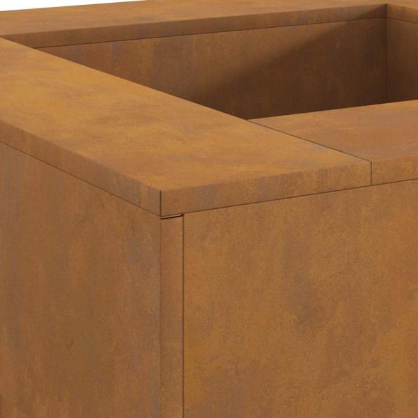 Feuerstelle Quadrat 80x80x40 cm Wetterstahl