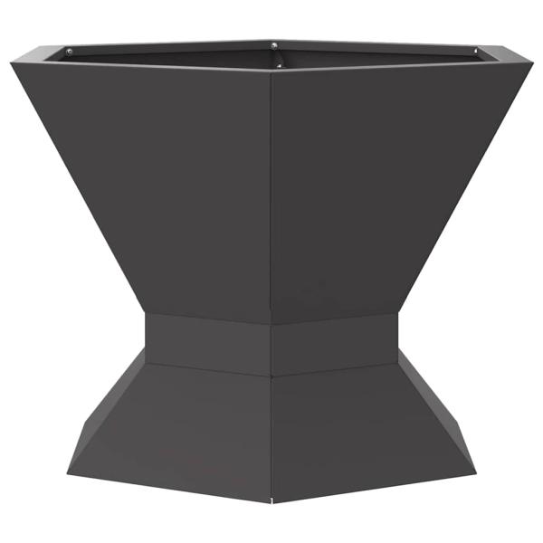 Feuerstelle Sechseckig Schwarz 50x50x40 cm Stahl
