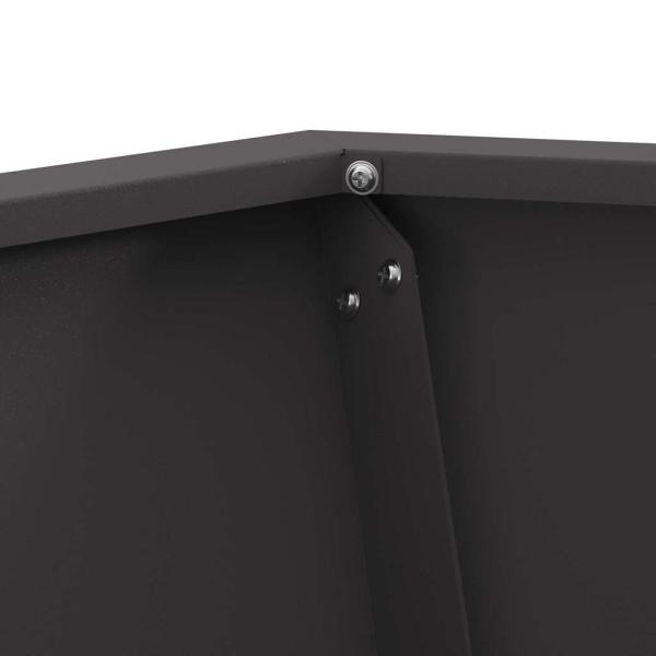 Feuerstelle Sechseckig Schwarz 50x50x40 cm Stahl