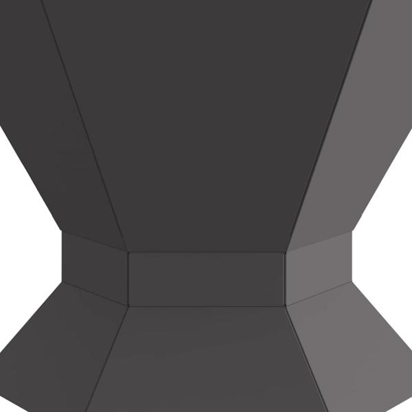 Feuerstelle Sechseckig Schwarz 50x50x40 cm Stahl