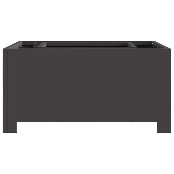 Feuerstelle Quadrat Schwarz 60x60x30 cm Stahl