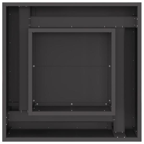 Feuerstelle Quadrat Schwarz 60x60x30 cm Stahl