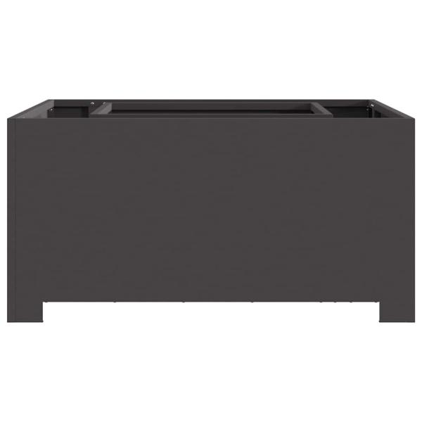 Feuerschale Quadrat Schwarz 80x80x40 cm Stahl