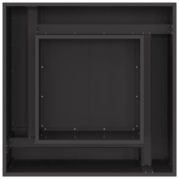 Feuerschale Quadrat Schwarz 80x80x40 cm Stahl