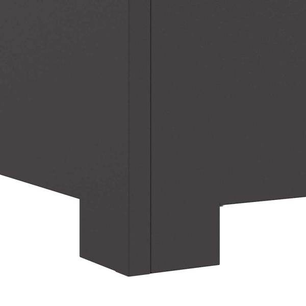 Feuerschale Quadrat Schwarz 80x80x40 cm Stahl