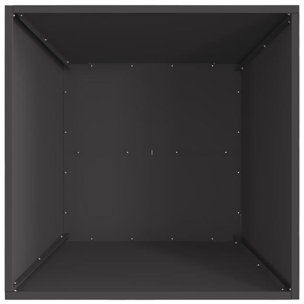 Feuerstelle Quadrat Schwarz 60x60x30 cm Stahl