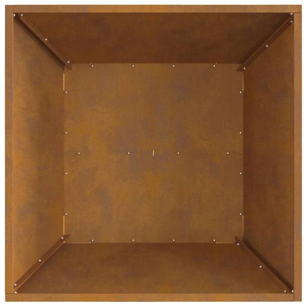 Feuerstelle Quadrat 60x60x30 cm Wetterstahl