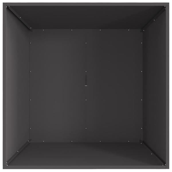 Feuerstelle Quadrat Schwarz 80x80x40 cm Stahl