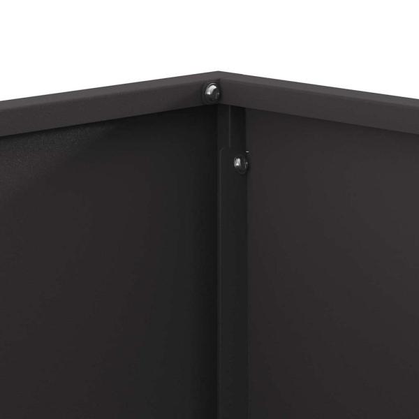 Feuerstelle Quadrat Schwarz 80x80x40 cm Stahl