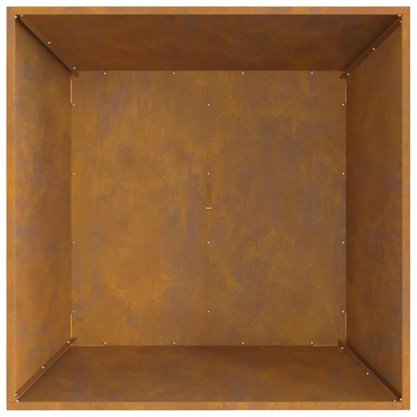 Feuerstelle Quadrat 80x80x40 cm Wetterstahl
