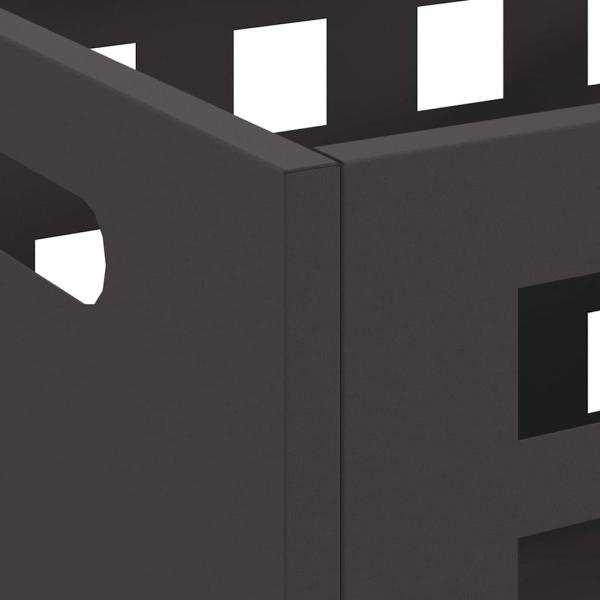 Feuerstelle Rechteckig Schwarz 50x30x40 cm Stahl