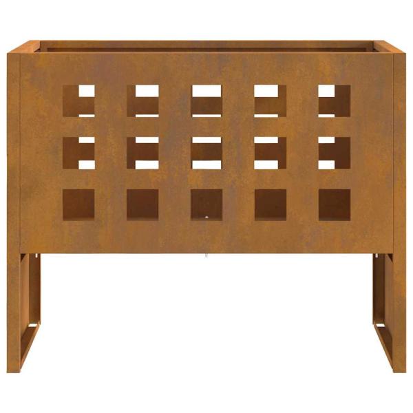 Feuerschale Rechteckig 50x30x40 cm Wetterfestes Stahl