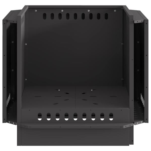 rauchfreier Feuer pit Schwarz 58x58x51 cm Stahl