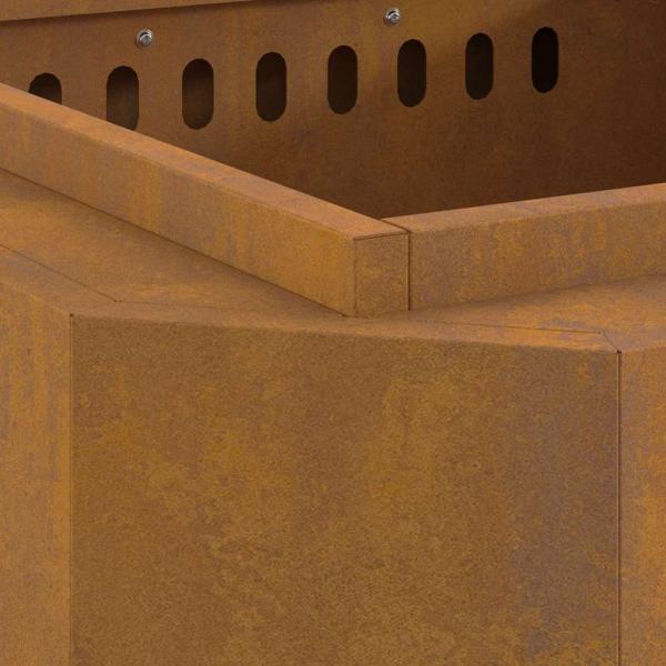 rauchfreier Feuergrill 58x58x51 cm wetterfestes Stahl