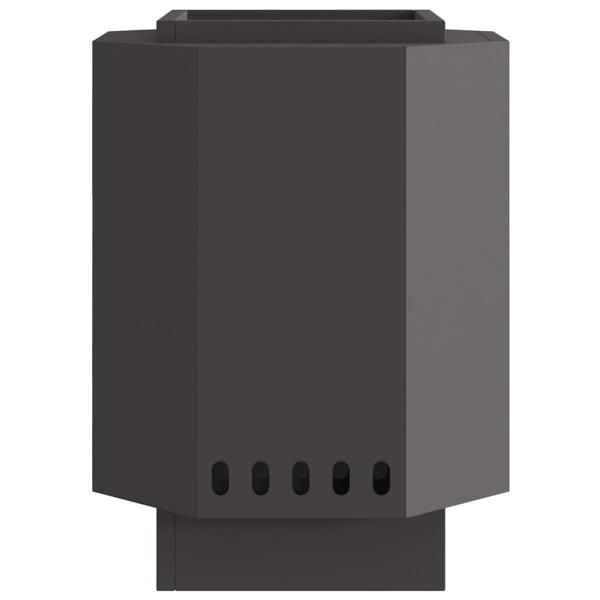 rauchfreie Feuerschale Schwarz 38x38x51 cm aus Stahl