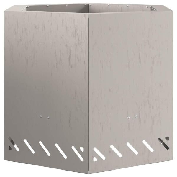 Raucharmer Feuerstelle Sechseckig 58x58x51 cm Wetterfestes Stahl