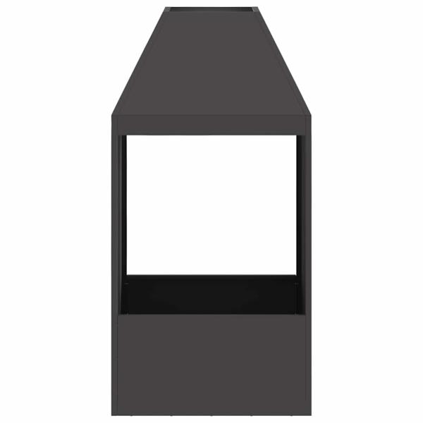 Feuerstelle Schwarz 50x50x100 cm Stahl