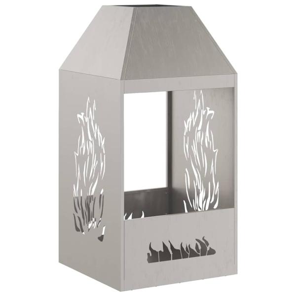 Feuerstelle 50x50x100 cm wetterfester Stahl
