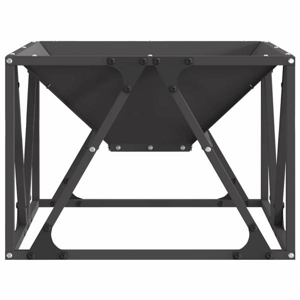 Feuerstelle Quadrat Schwarz 50x50x35 cm Stahl