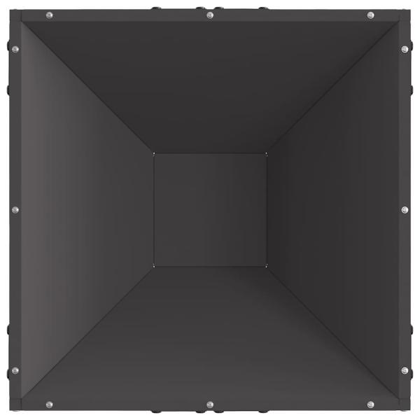 Feuerstelle Quadrat Schwarz 50x50x35 cm Stahl