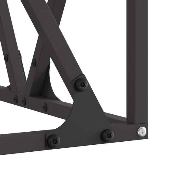 Feuerstelle Quadrat Schwarz 50x50x35 cm Stahl