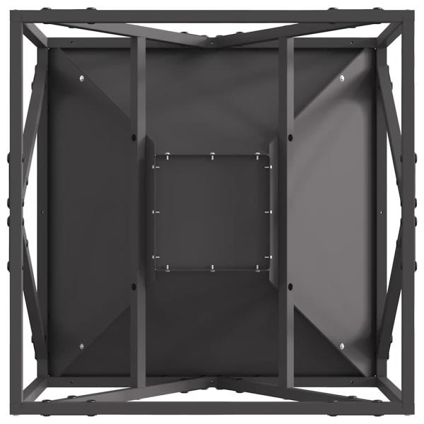 Feuerstelle Quadrat Schwarz 50x50x35 cm Stahl