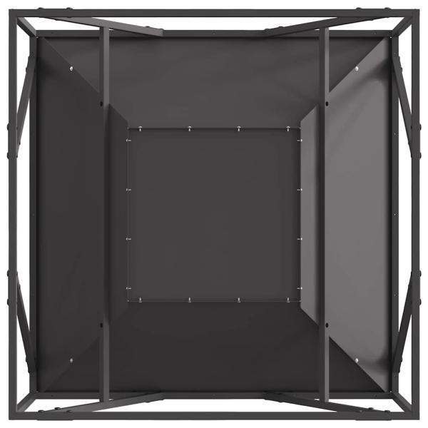 Feuerstelle Quadrat Schwarz 80x80x40 cm Stahl