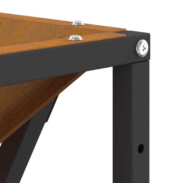 Feuerstelle Quadrat 80x80x40 cm Wetterstahl