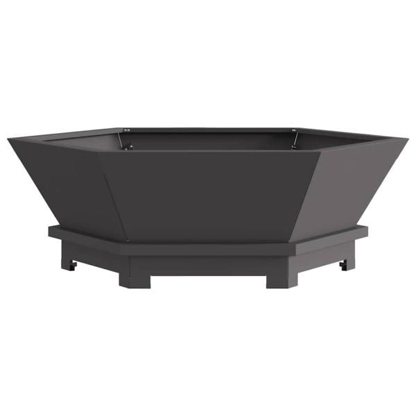 Feuerstelle Schwarz 75 x 75 x 28 cm Wetterfeststahl