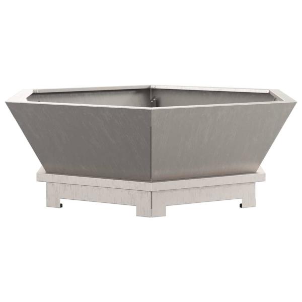 Feuerstelle Sechseckig 75x75x28 cm Wetterstahl