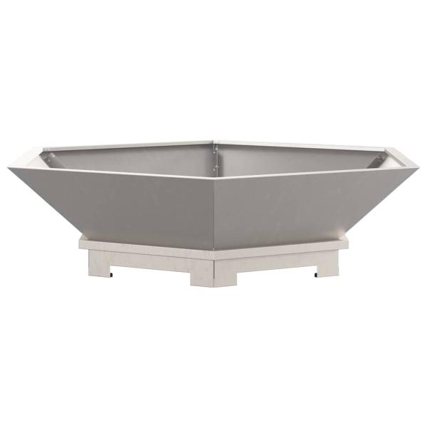 Feuerstelle sechseckig 100x100x28 cm Wetterfestes Stahl
