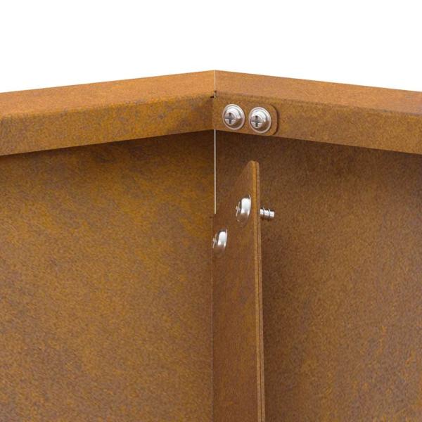 Feuerstelle sechseckig 100x100x28 cm Wetterfestes Stahl