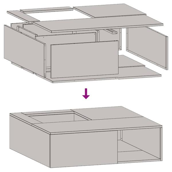 Feuerstelle mit Holzlager 100x100x30 cm Wetterstahl
