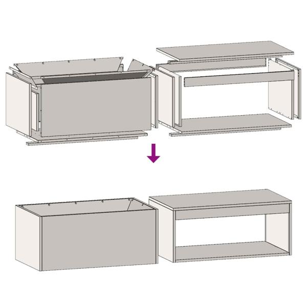Feuerstelle mit Holzlager 160x45x35 cm Wetterfester Stahl