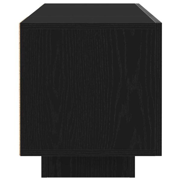 TV-Schrank mit LED-Lichtern, Schwarz Eiche, 160x35x40 cm, Holzwerkstoff