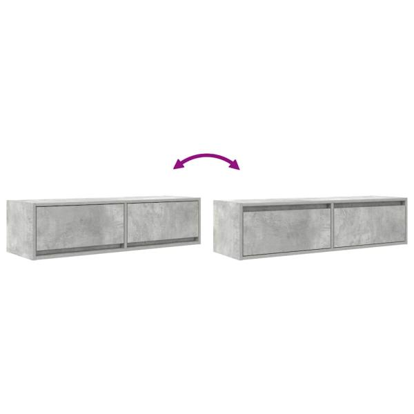 TV-Schrank Beton Grau Holzwerkstoff 100 x 31 x 25,5 cm