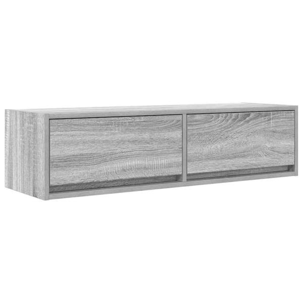 ARDEBO.de - TV-Schrank Grau Sonoma 100x31x25,5 cm Holzwerkstoff
