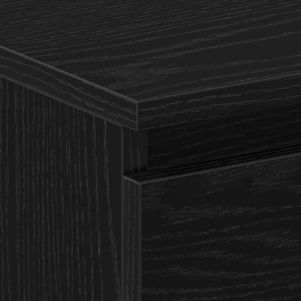 Nachttische mit Schubladen 2 Stk Schwarz Eiche 30x30x40 cm