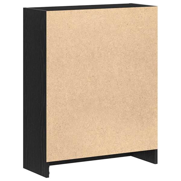 Bücherregal Schwarz 60x24x76 cm aus Holzwerkstoff