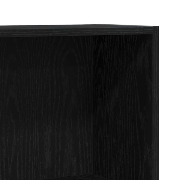 Bücherregal Schwarz 60x24x76 cm aus Holzwerkstoff